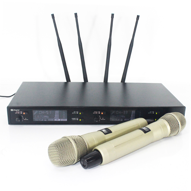 AXT220D 장거리 UHF 무선 디지털 보컬 마이크